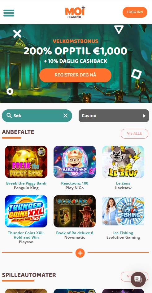 moi mobile home page